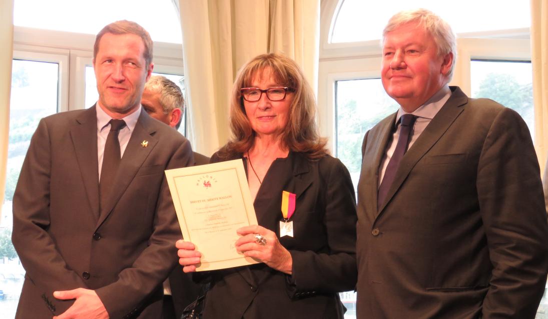 Mady Andrien avec Paul Magnette et Jean-Claude Marcourt