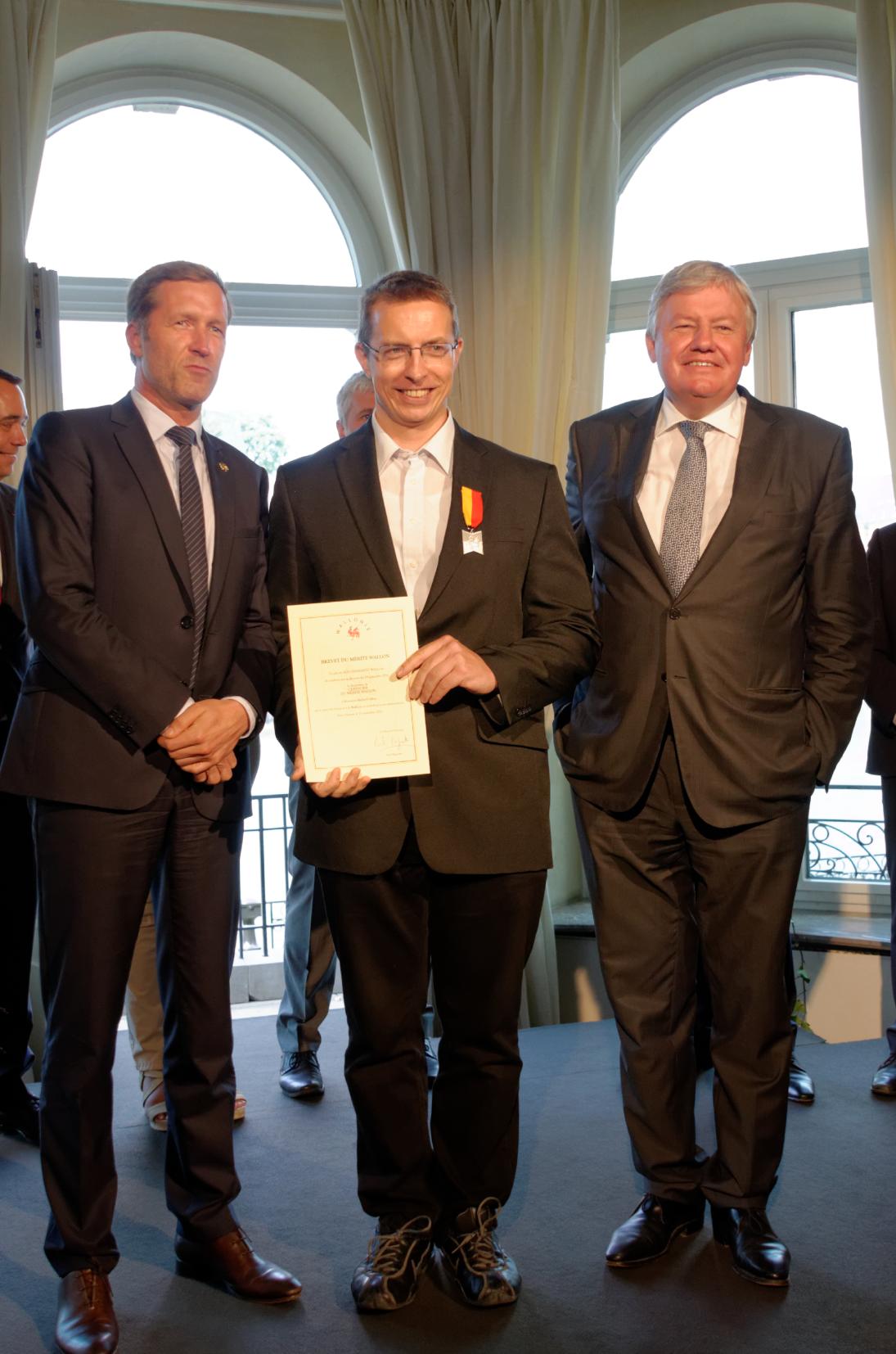 Michael Gillon avec Paul Magnette et Jean-Claude Marcourt