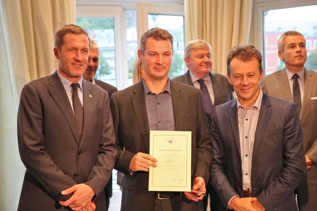 Olivier Hault avec Paul Magnette et Carlo Di Antonio