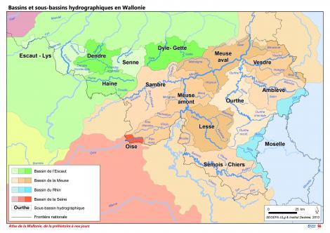 Bassins Et Sous Bassins Hydrographiques En Wallonie Connaitre La Wallonie