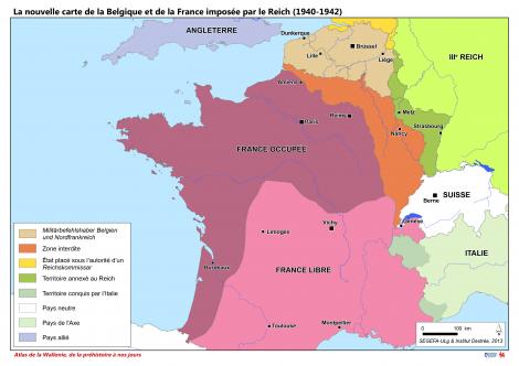 La Nouvelle Carte De La Belgique Et De La France Imposee Par Le Reich 1940 1942 Connaitre La Wallonie