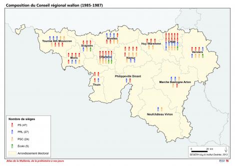 Composition Du Conseil Régional Wallon (1985-1987) | Connaître La Wallonie