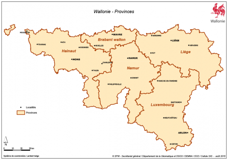 Les Provinces De La Wallonie | Connaître La Wallonie