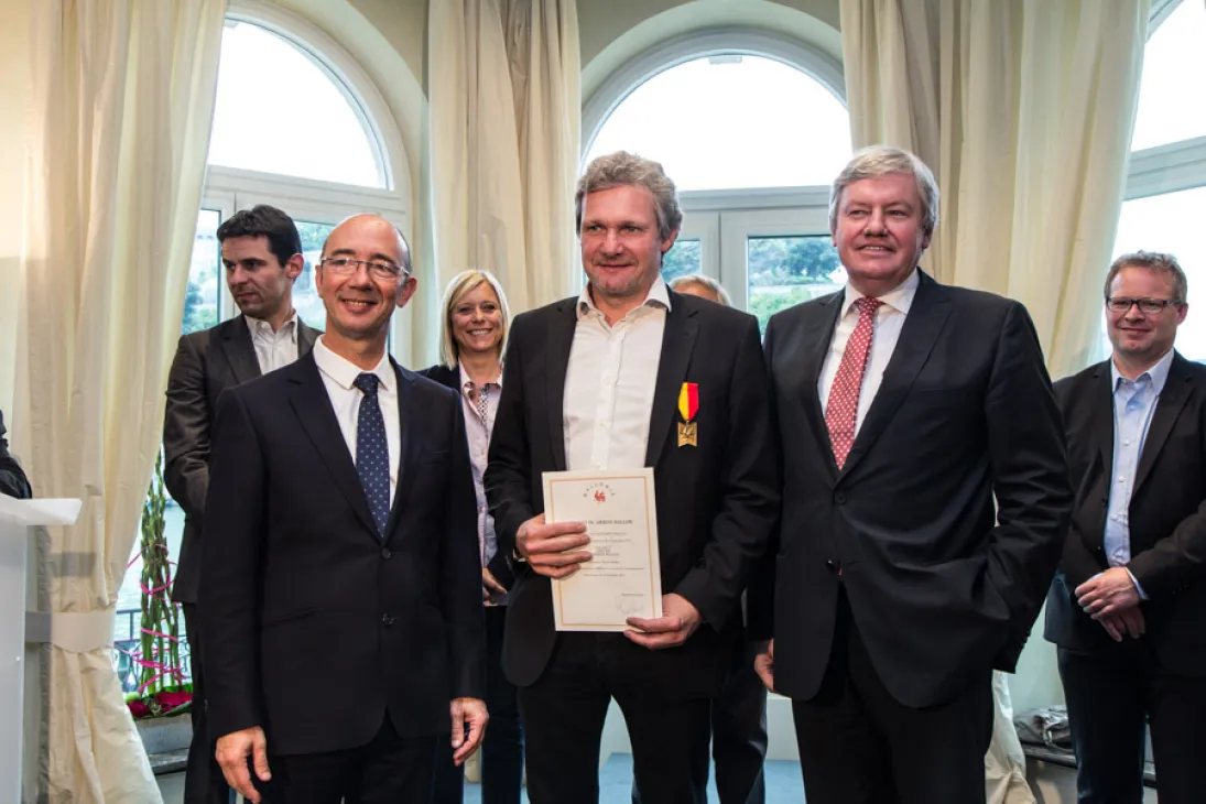 Thierry Bodson avec Rudy Demotte et Jean-Claude Marcourt