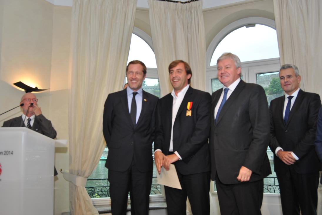Bernard Delvaux avec Paul Magnette et Jean-Claude Marcourt