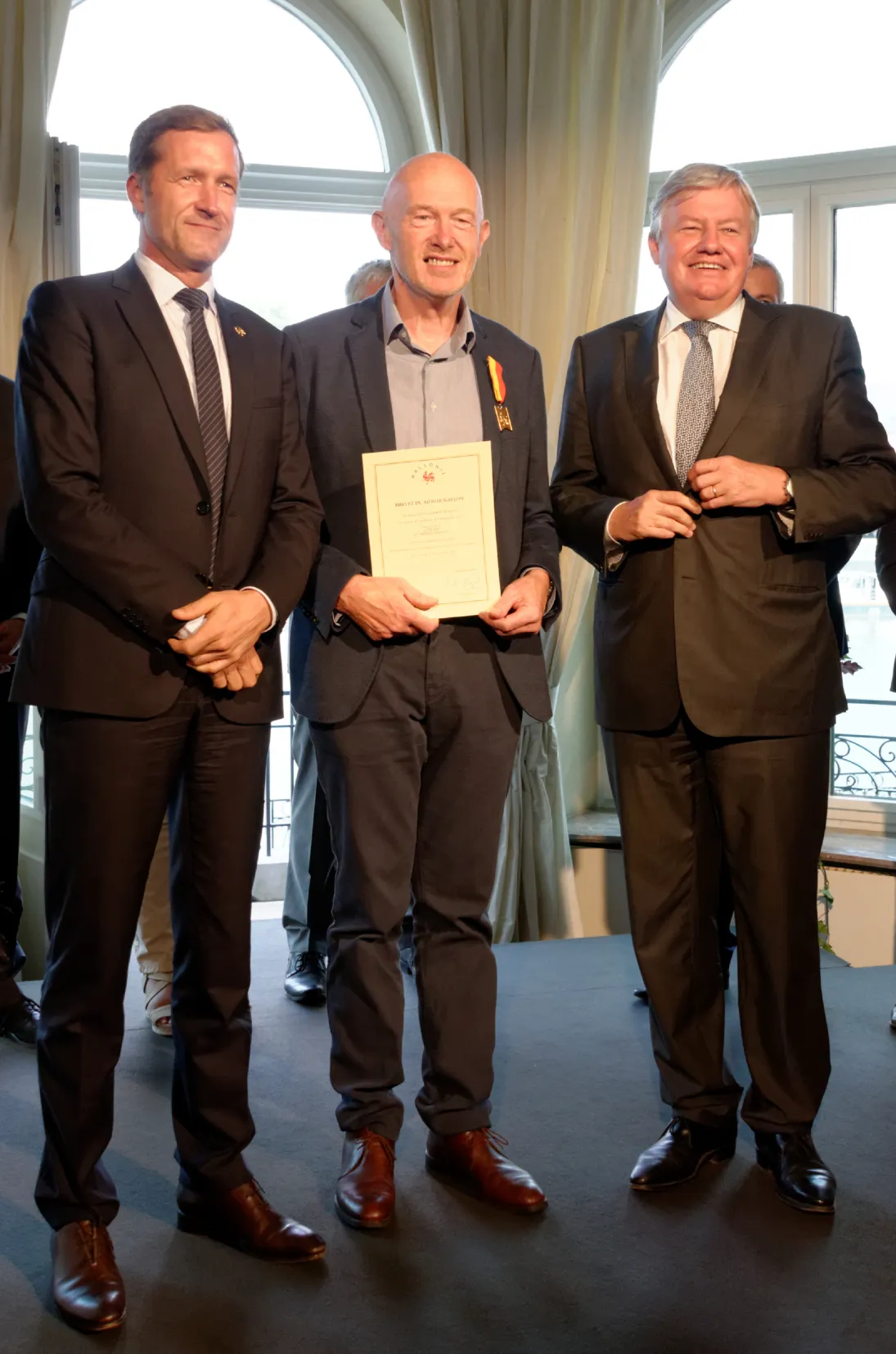 Steve Houben avec Paul Magnette et Jean-Claude Marcourt