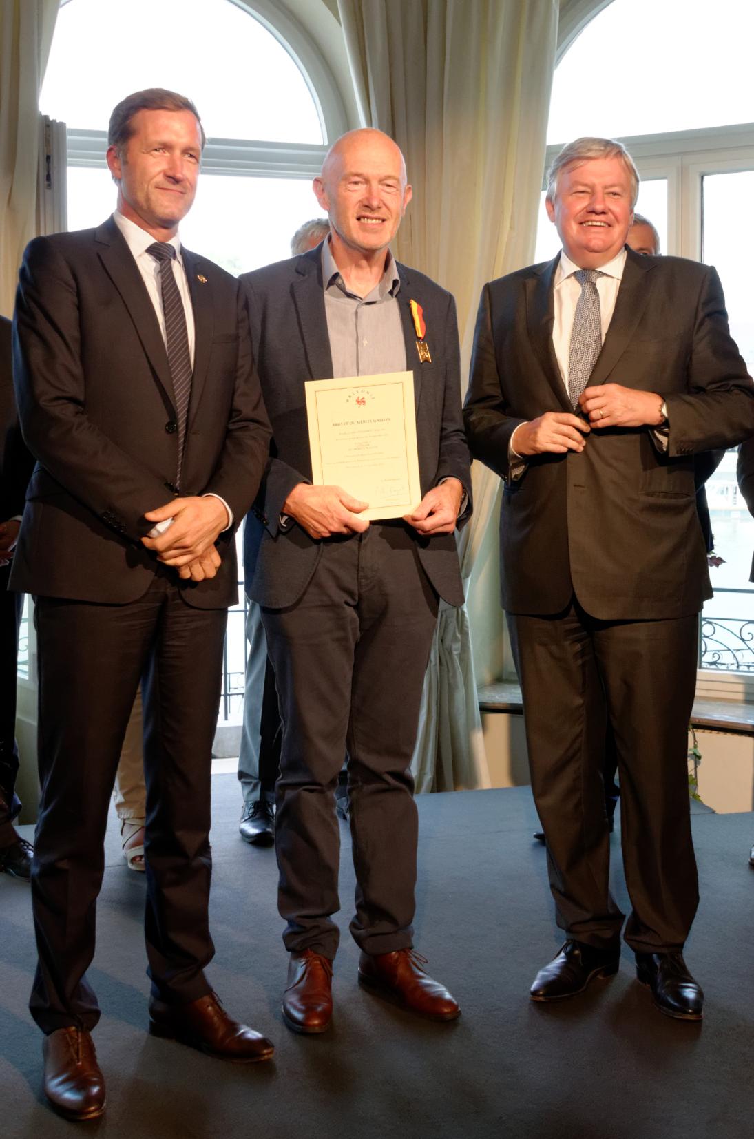 Steve Houben avec Paul Magnette et Jean-Claude Marcourt