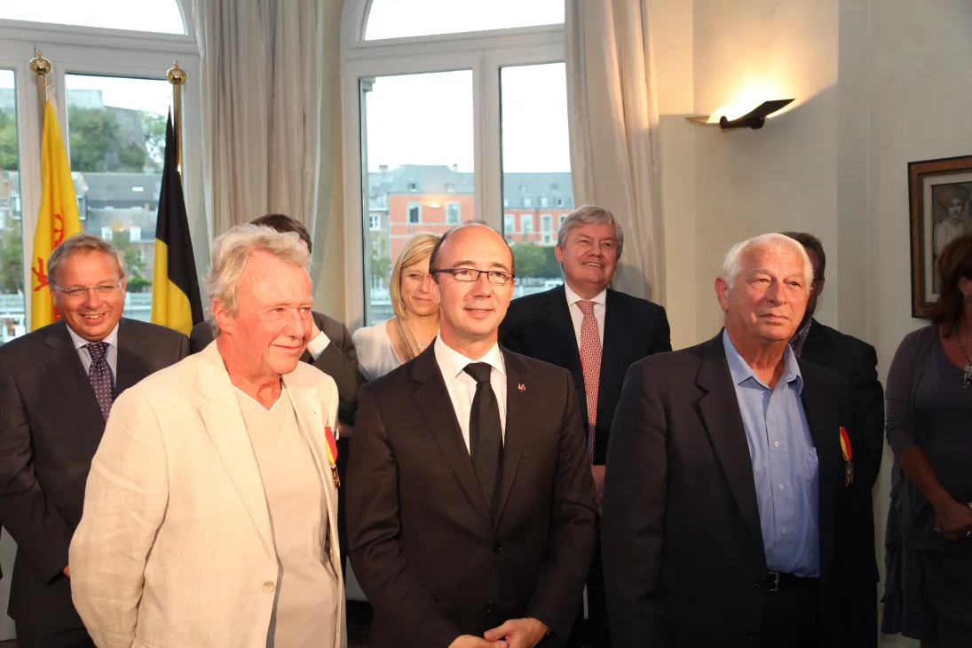 Raymond Coumont et Jean-Claude Vandermeeren avec Rudy Demotte