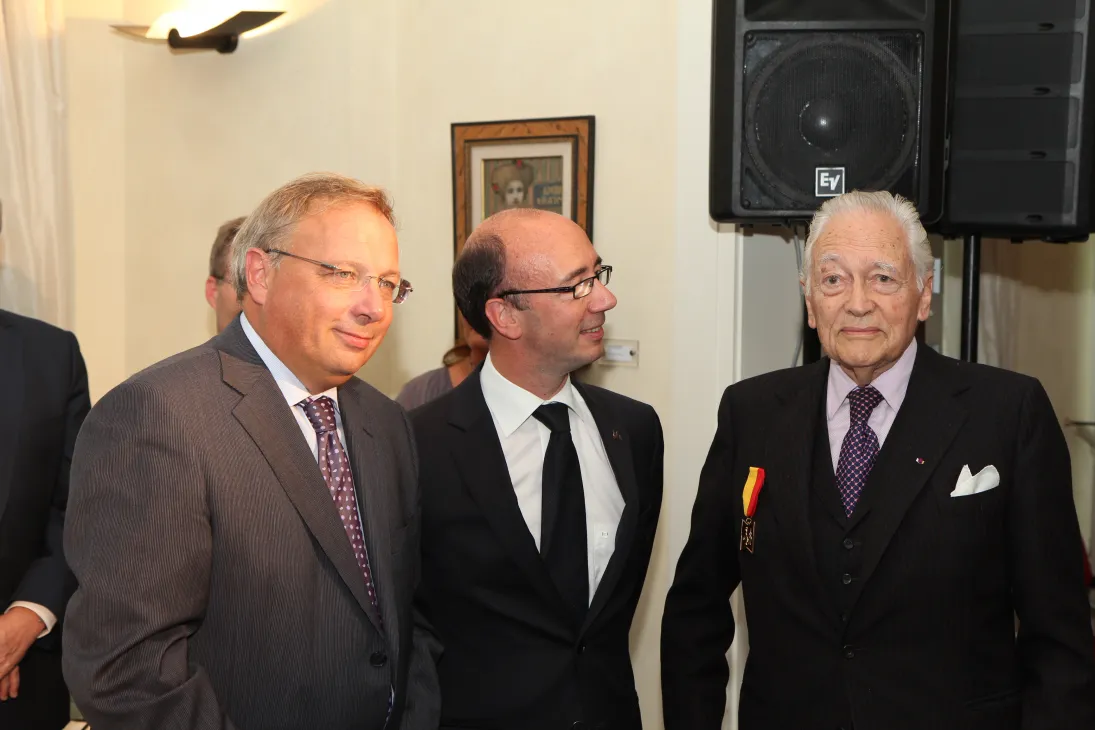 Yves du Monceau de Bergendal avec André Antoine et Rudy Demotte