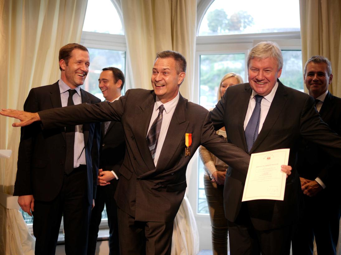 Emmanuel Prévinaire avec Paul Magnette et Jean-Claude Marcourt