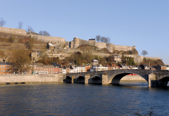 La citadelle de Namur et le pont de Jambes. Photo G. Focant © SPW-Patrimoine