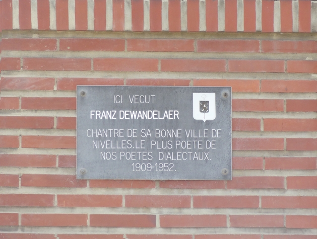 Plaque Franz Dewandelaer (Nivelles)