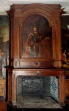 Portrait de l’empereur Léopold Ier au-dessus de la cheminée du salon du quartier des étrangers 
