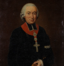 ortrait de Monseigneur Hirn, évêque concordataire de Tournai, avec ses attributs de baron de l’Empire, propriété du séminaire épiscopal de Tournai. © Bruxelles, KIK-IRPA