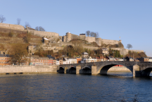 La citadelle de Namur et le pont de Jambes. Photo G. Focant © SPW-Patrimoine 