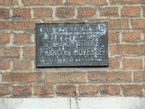 Plaque commémorative François Bovesse (Namur)