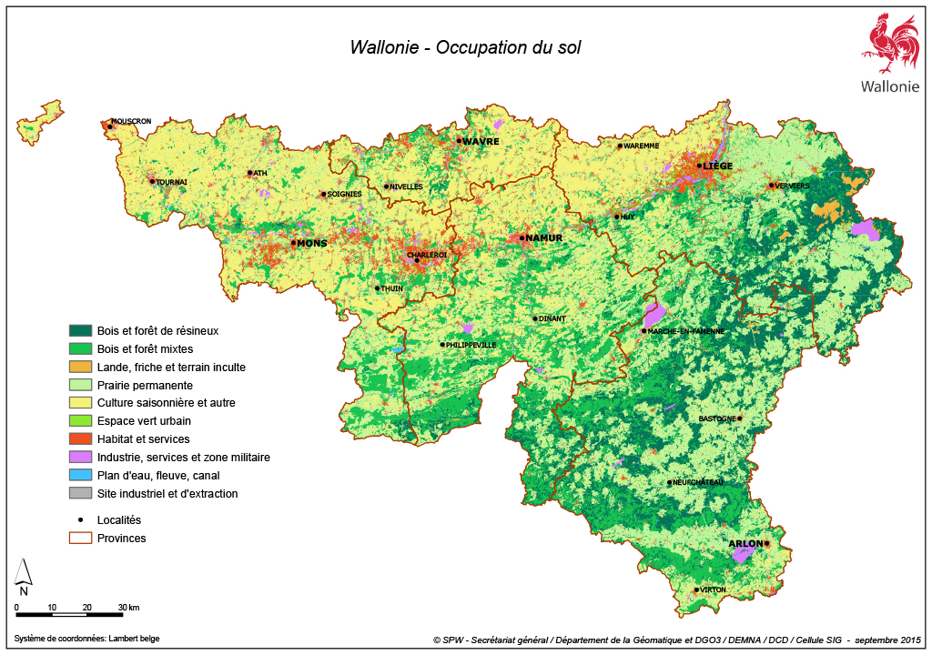 Wallonie - occupation du sol
